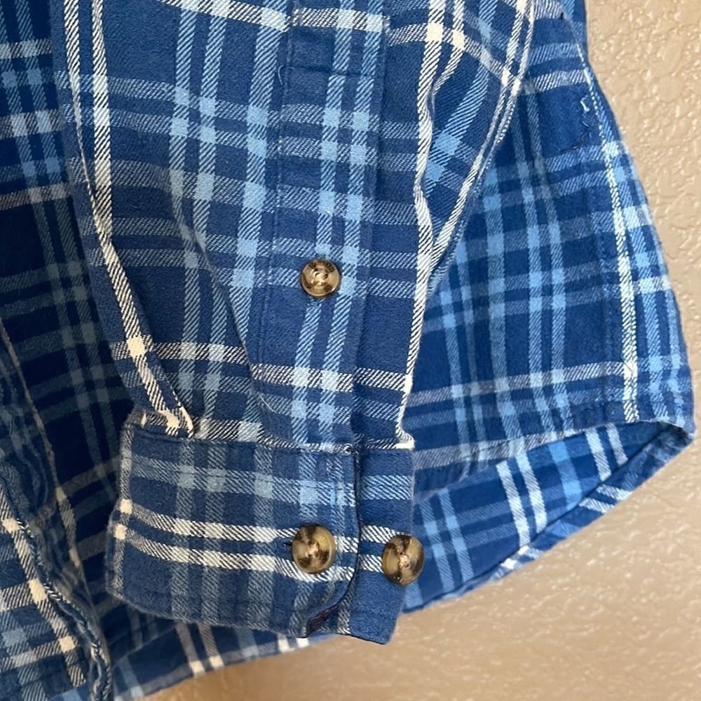 Boston traders luxury vintage blue plaid shirt size small - Picture 4 of 6